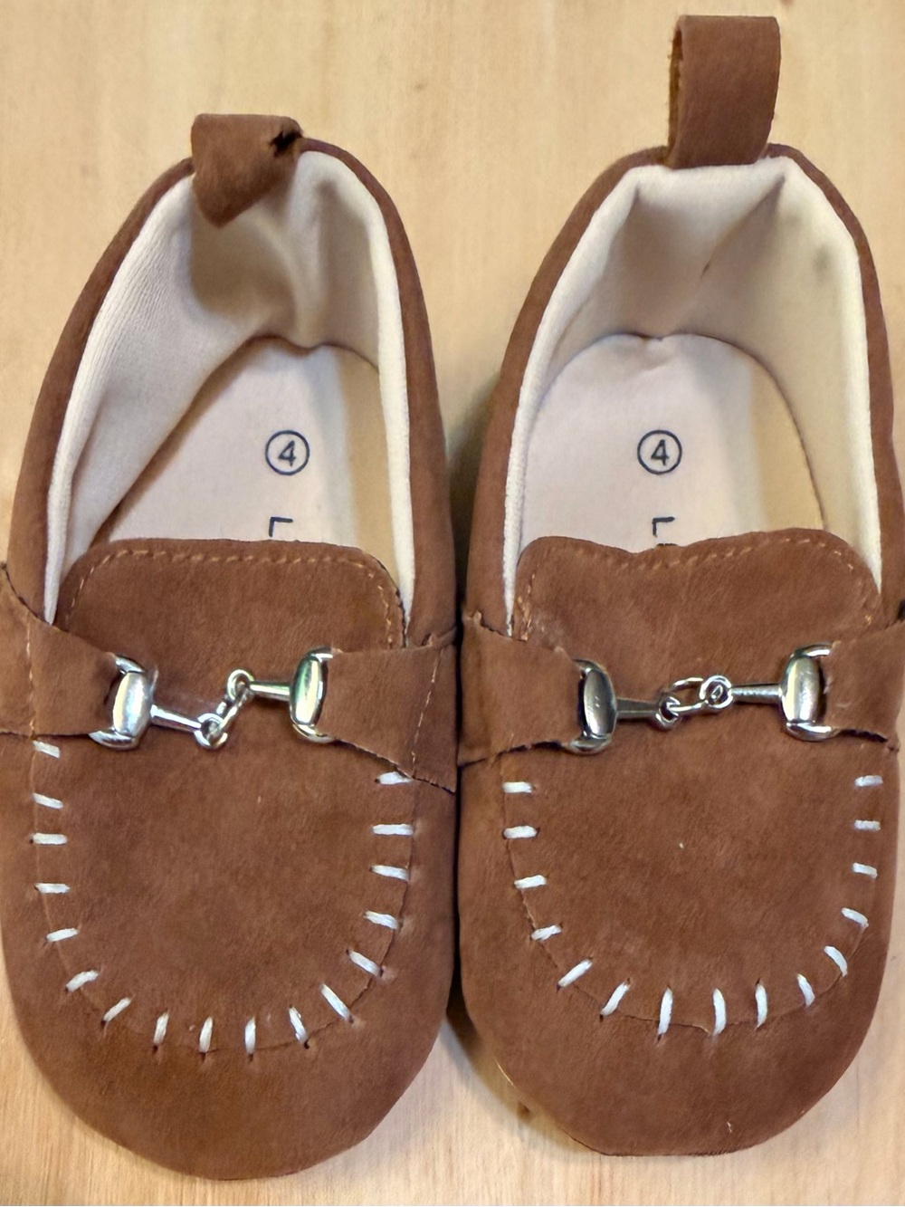 Kids Brown Suede Moccasin Loafers